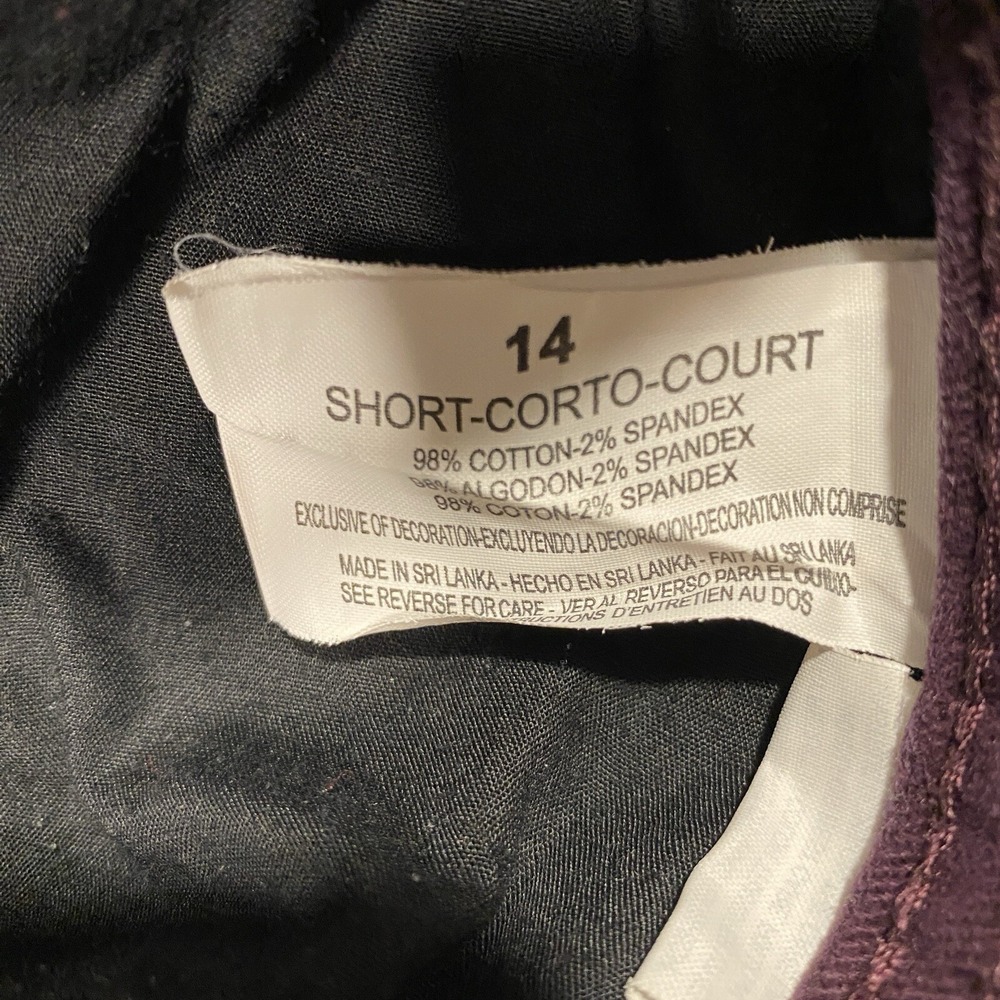 Gloria Vanderbilt Amanda Jeans Size 14 Short Purple Straight Stretch High Rise - Picture 13 of 16